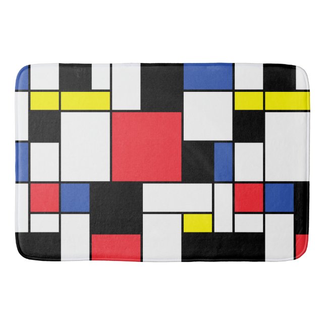 De Stijl Neoplastic Art Bath Mat (Front)