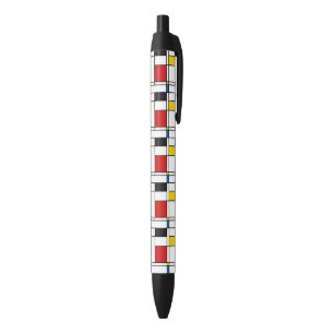De Stijl Pattern Black Ink Pen