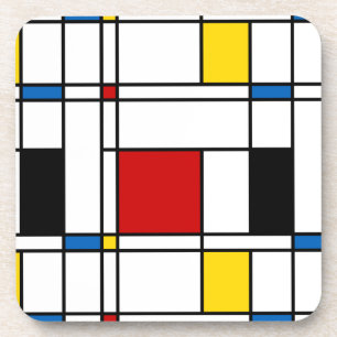 De Stijl Pattern Coaster