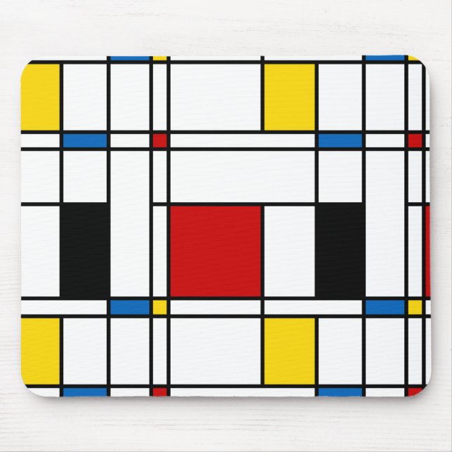 De Stijl Pattern Mouse Pad (Front)