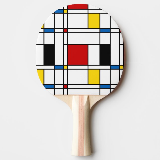 De Stijl Pattern Ping Pong Paddle (Front)
