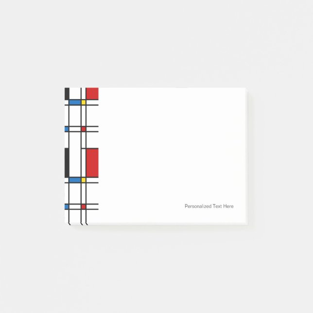 De Stijl Pattern Post-it Notes (Front)