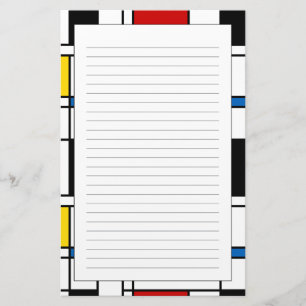 De Stijl Pattern Stationery