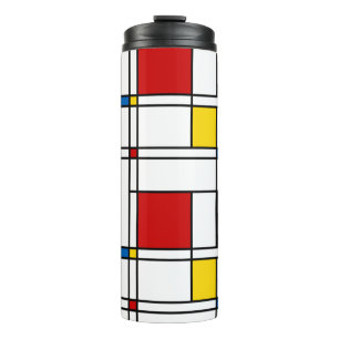 De Stijl Pattern Thermal Tumbler