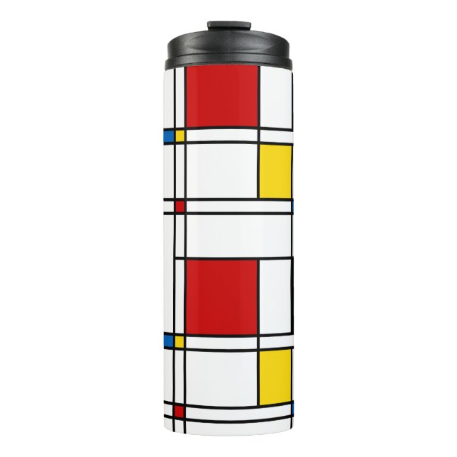 De Stijl Pattern Thermal Tumbler (Front)