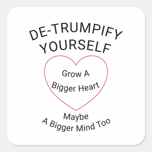 De-trumpify Yourself Square Sticker (Front)