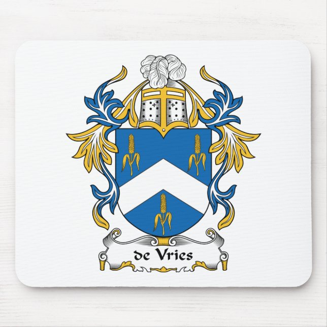 de Vries Family Crest Mouse Pad (Front)