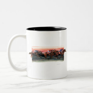 DEA25 Horse Race.tif Two-Tone Coffee Mug