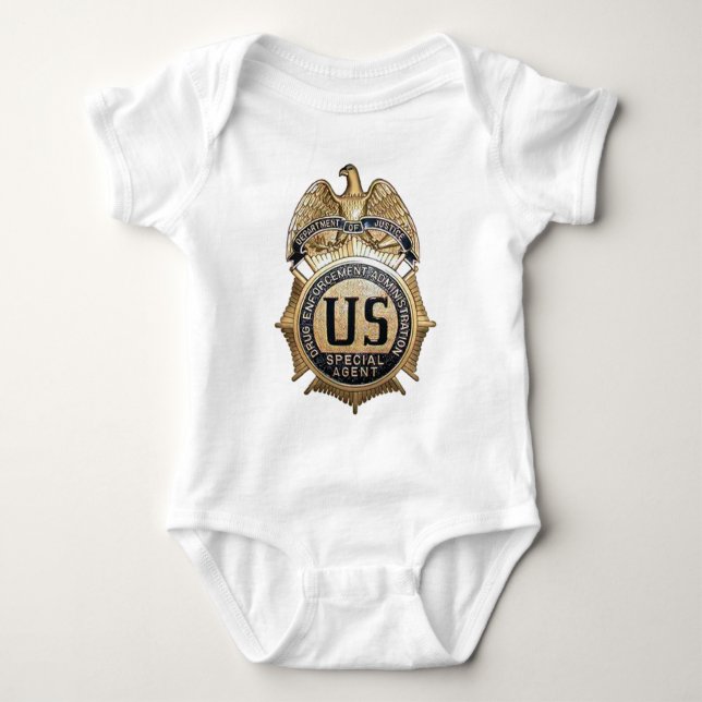 DEA Badge Baby Bodysuit (Front)