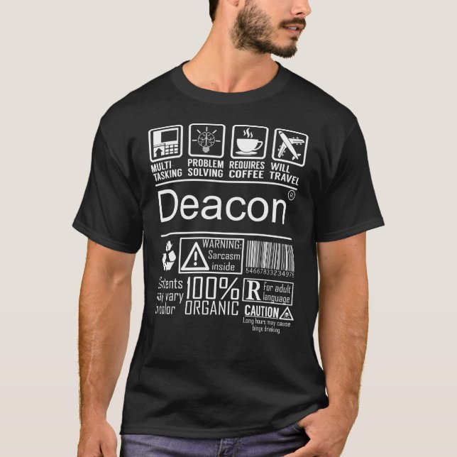 Deacon Multitasking T-Shirt (Front)