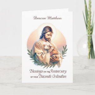 Deacon Ordination Anniversary Jesus Good Shepherd Card