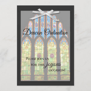Deacon Ordination Invitation - Stain Glass