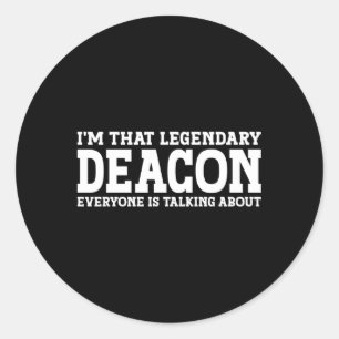 Deacon Personal Name Deacon Classic Round Sticker