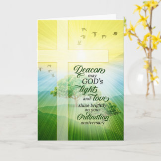 Deacon's Ordination Anniversary Sunlit Meadow Card