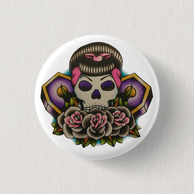dead beauty 3 cm round badge (Front)