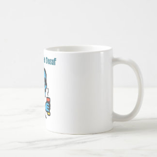 Dead Before Decaf Skeleton Drinking Coffee Mug