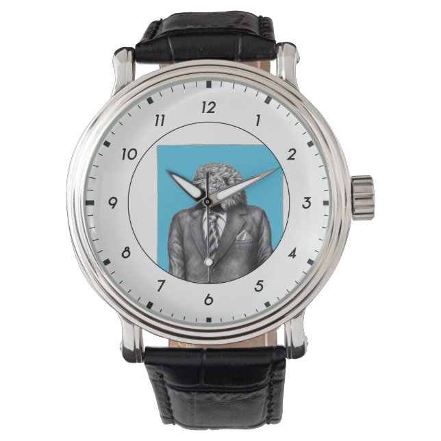 Dead Bird in Black Suits (Old-School Blue) M1 Watch (Front)