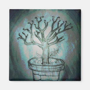 dead bonsai tree magnet