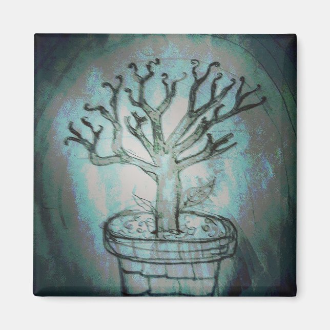 dead bonsai tree magnet (Front)