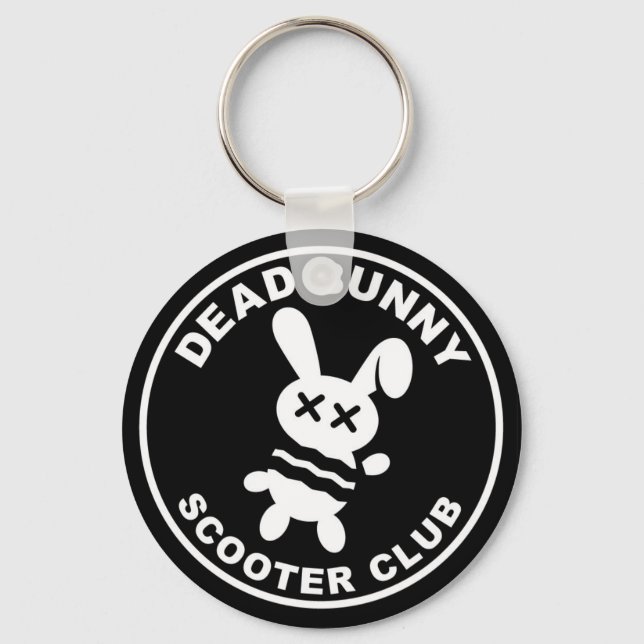 Dead Bunny Scooter Club Keychain (Front)