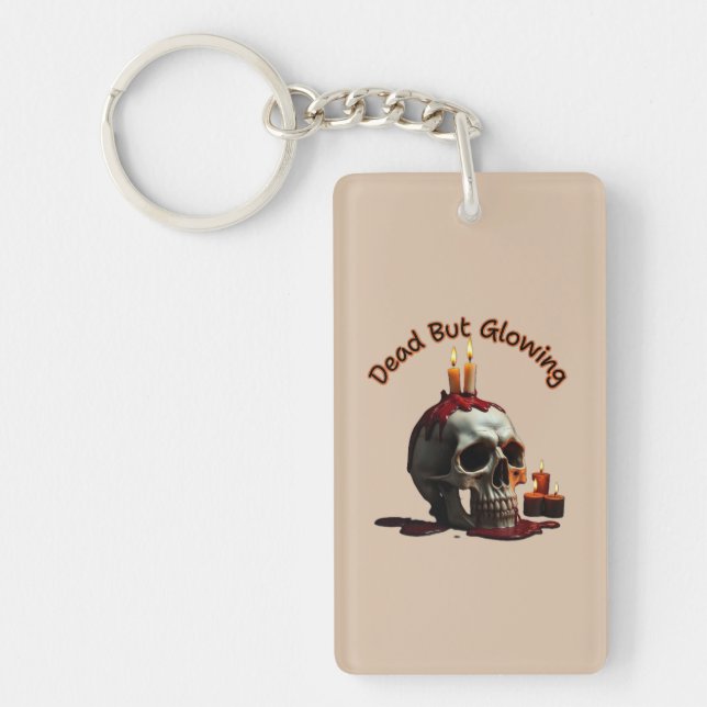 Dead But Glowing Key Chain, Día de los Muertos  Ring (Front)