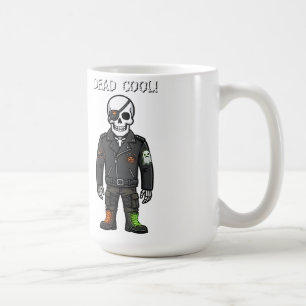 Dead Cool Skeleton Biker Halloween Coffee Mug