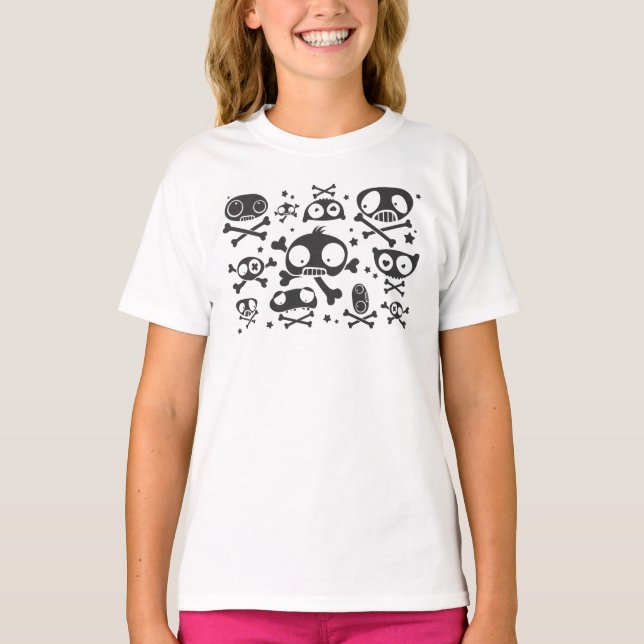 Dead Cute skulls and Bones T-Shirt (Front)