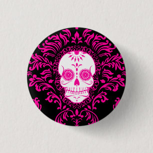 Dead Damask - Chic Sugar Skull Button Pin
