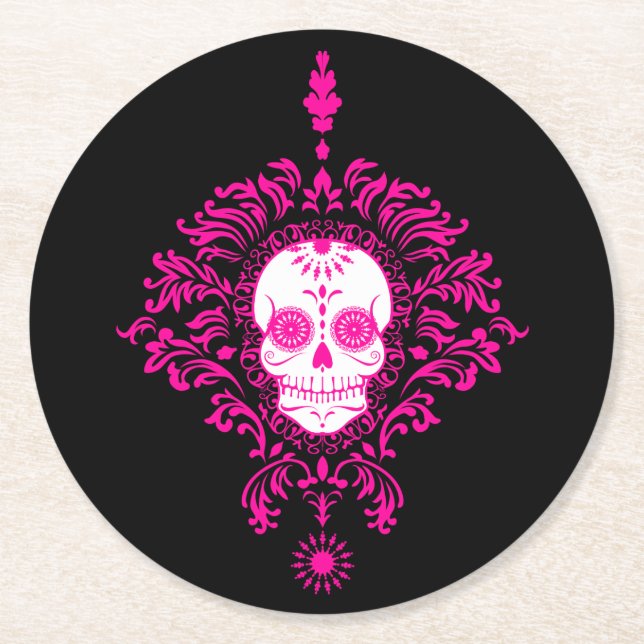Dead Damask - Chic Sugar Skull Coasters (Front)