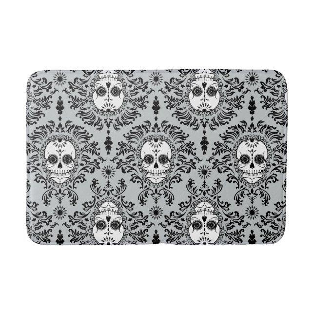 Dead Damask - Chic Sugar Skull Pattern Bath Mat (Front)