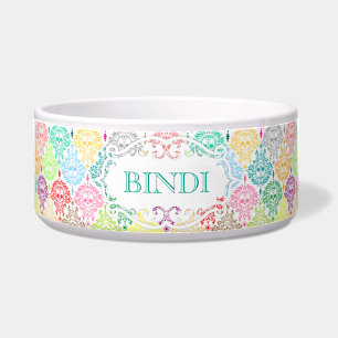 Dead Damask - Custom Name Dog Bowl