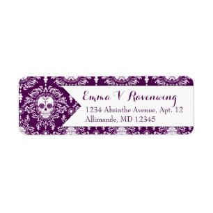 Dead Damask - Custom Sugar Skull Return Address Return Address Label