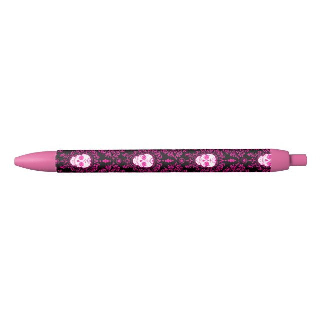 Dead Damask - Sugar Skull Pattern Black Ink Pen (Front)