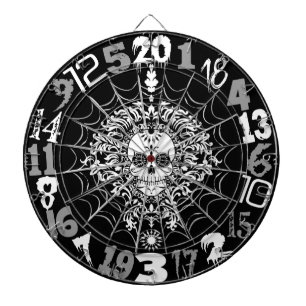 Dead Damask - Sugar Skull  & Spider Web Dartboard
