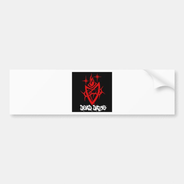 Dead Daze Tribal Heart Bumper Sticker (Front)