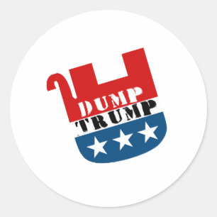 Dead Elephant - Dump Trump - Anti-Trump - Classic Round Sticker