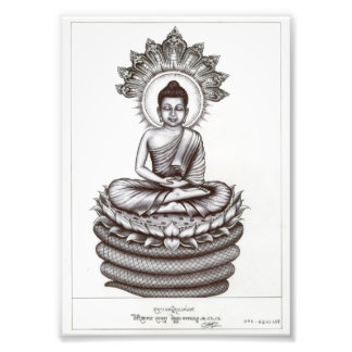 Dead Eye Photo of the Buddha by Vannak Anan Prum Print
