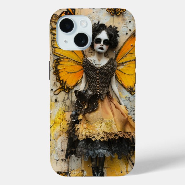 Dead Fairy Vintage Decoupage Case-Mate iPhone Case (Back)