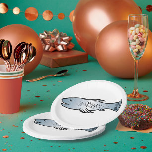 Dead Fish Paper Plate