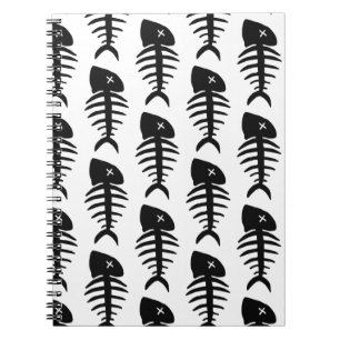 dead fish skeleton notebook