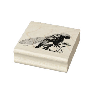 Dead Fly Rubber Stamp