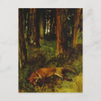 Dead fox lying in the Undergrowth by Edgar Degas