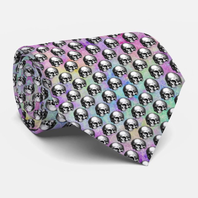 Dead heads and sunflower rainbow tie (Rolled)
