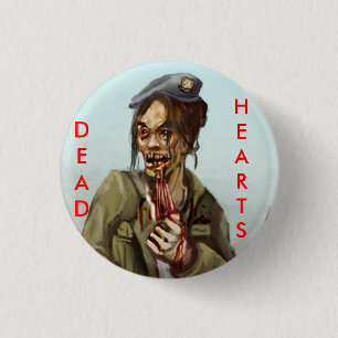 Dead Hearts Novels Zombie Girl 3 Cm Round Badge