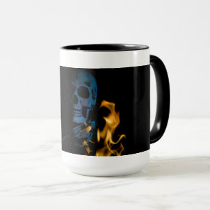 Dead Heat - Creepy Skull Photograph Mug