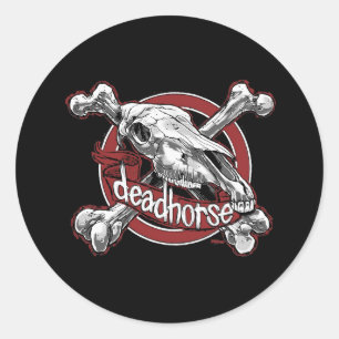 Dead Horse Death Metal Classic Round Sticker