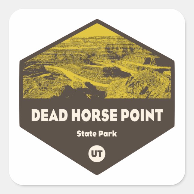 Dead Horse Point State Park Utah Square Sticker (Front)