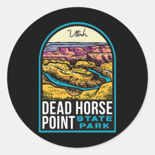 Dead Horse Point State Park Utah Vintage Classic Round Sticker