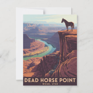Dead Horse Point Vintage Travel Poster Postcard