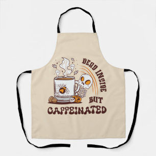 Dead Inside But Caffeinated Apron